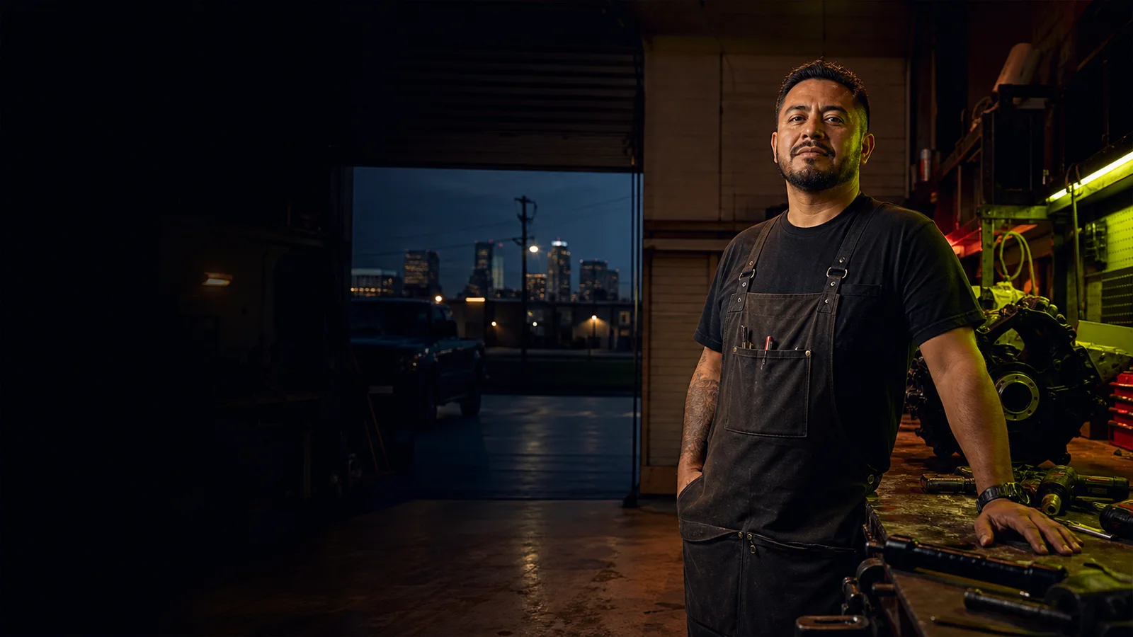 Local business owner in a Fort Worth workshop