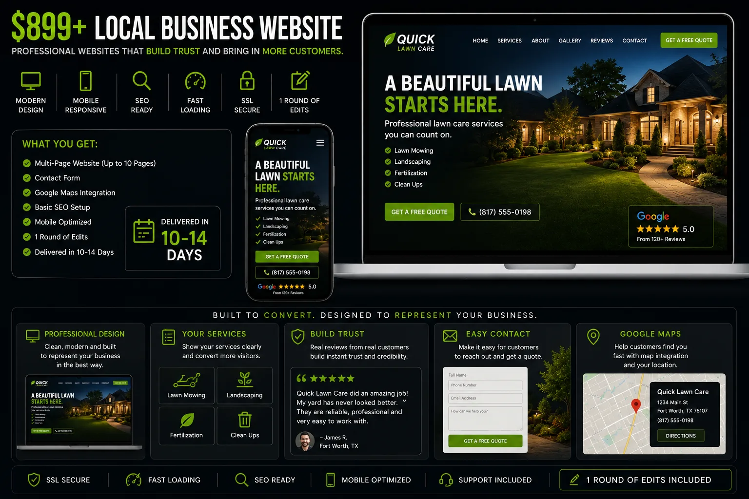Vista del sitio web local de P2L.