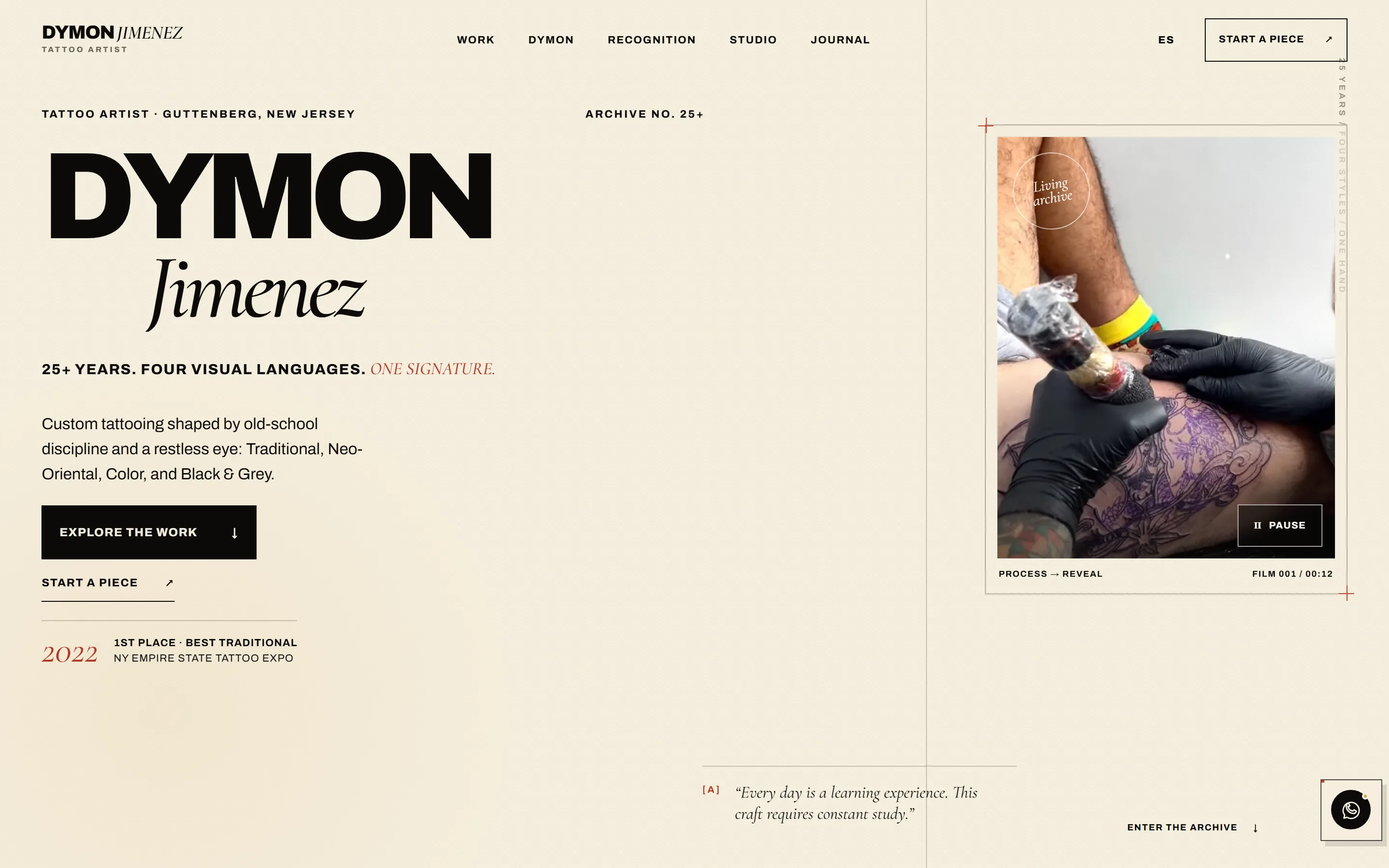 Dymon Jimenez editorial homepage