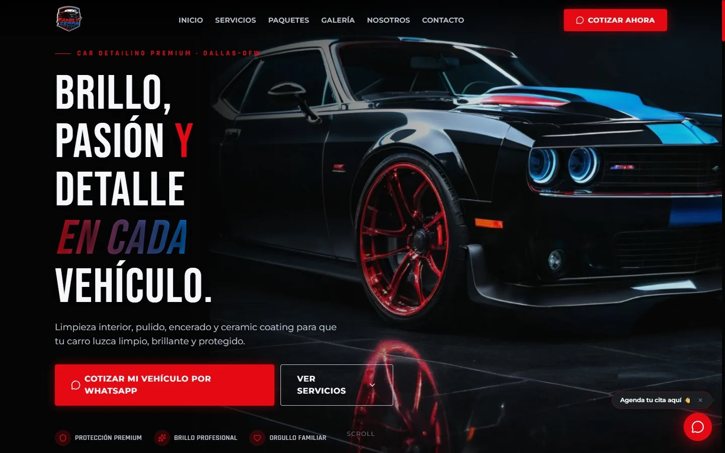 Family Zerpa Car Detailing website
